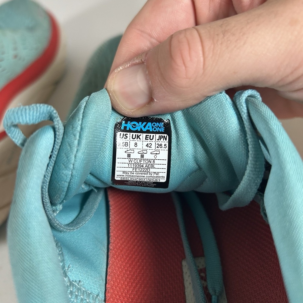 Hoka One One Women Clifton 8 1119394 AEBL Blue Running Shoes Sneakers Size 9.5 B - Picture 11 of 16